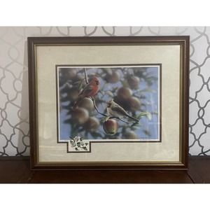 Bradley Jackson Autographed Cardinal with Apple Print with Painting 79/450